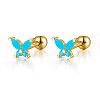 925 Sterling Silver Clear Cubic Zirconia Butterfly Stud Earrings DC8274-5-2