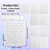 Olycraft 9 Sheets 9 Colors Laser Silver Nail Decals Stickers MRMJ-OC0003-63-2