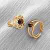 304 Stainless Steel Adjustable Open Cuff Rings RJEW-A071-02A-G-3