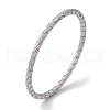 Non-Tarnish Texture Ion Plating(IP) 304 Stainless Steel Bangles for Women BJEW-K252-01P-1