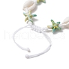 Starfish & Plumeria Synthetic Turquoise & Natural Cowrie Shell & Polymer Clay Beads Braided Bead Bracelets for Women BJEW-JB11847-5