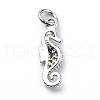 Brass Micro Pave Cubic Zirconia Charms ZIRC-F131-06P-2