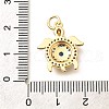 Brass Micro Pave Cubic Zirconia Pendants KK-Q040-02E-G-3