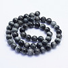 Natural Hawk's Eye Beads Strands G-L478-04-8mm-3