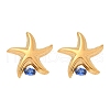 Starfish 304 Stainless Steel Pave Cubic Zirconia Stud Earrings EJEW-Z110-02G-4