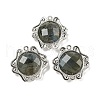 Natural Labradorite Faceted Connector Charms G-M431-09P-02-1