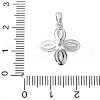 Brass Micro Pave Cubic Zirconia Pendants KK-D357-14B-P-3