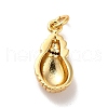 Rack Plating Brass Micro Pave Cubic Zirconia Pendants KK-I688-12G-3
