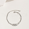 Brass Curb Chain Multi-strand Bracelets AC9021-2-2