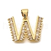 Rack Plating Brass Micro Pave Cubic Zirconia Pendants KK-L226-100G-W-1
