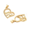 Brass Micro Pave Cubic Zirconia Pendants KK-R229-11G-B-2