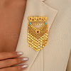 Elegant Heart Brass Brooches for Women LY4054-1