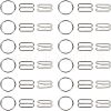  180Pcs 3 Styles Zinc Alloy Slider Buckles IFIN-NB0001-36-1