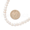 Natural Cultured Freshwater Pearl Two Sides Polished Beaded Necklaces for Women NJEW-JN05334-01-4
