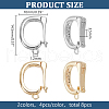   8Pcs 2 Colors Rack Plating Brass Micro Pave Clear Cubic Zirconia Fold Over Clasps FIND-PH0020-88-2