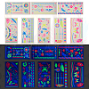 8 Sheets 8 Style Creative Fluorescent Arm Removable Temporary Tattoos Paper Stickers STIC-TA0002-02-3