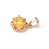 Brass Micro Pave Cubic Zirconia Pendants KK-D369-06KCG-2