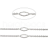 Tarnish Resistant Handmade 304 Stainless Steel Rhombus Link Chains CHS-G025-02P-2