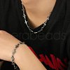 Fashionable Alloy Cross Link Chain Necklaces for Women WG7A74C-01-1-2