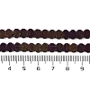 Electroplated Natural Lava Rock Beads Strands G-Q1009-G01-02-5