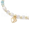 Natural Round Natural Agate Beads Braided Beads Bracelets for Women BJEW-JB11658-04-3
