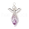 ABS Plastic Imitation Pearl Pendants PALLOY-JF03659-02-3