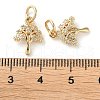Rack Plating Brass Micro Pave Clear Cubic Zirconia Charms KK-D097-05G-3