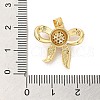 Rack Plating Brass Micro Pave Clear Cubic Zirconia Pendants KK-A206-05D-G-3