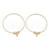 Brass Hoop Earring Findings KK-H503-30G-1