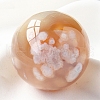 Natural Cherry Blossom Agate Crystal Ball PW-WG69077-07-1