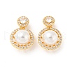 Brass Micro Pave Cubic Zirconia Pendants KK-P250-29G-1