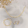 Daisy Alloy Enamel Link Chain Necklaces & Link Bracelets & Hoop Earrings Sets FS-WGB8665-01-4