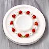 ABS Imitation Pearl Round Beads Stretch Bracelets for Women BJEW-D317-10B-G-1