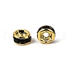 Brass Grade A Rhinestone Spacer Beads RSB034NF-04G-3