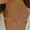 Elegant French Style 925 Sterling Silver & Shell Pearl Round Pendant Necklaces for Women's Daily Wear GL9830-1