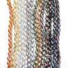 Transparent Electroplate Glass Beads Strands GLAA-C025-02-1