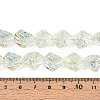 Transparency Electroplate Glass Beads Strands GLAA-T023-41A-07-4