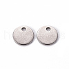 Non-Tarnish 201 Stainless Steel Stamping Blank Tag Pendants STAS-T058-8mm-P-2