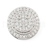 Brass Micro Pave Cubic Zirconia Slide Charms ZIRC-I068-28P-1