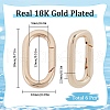 SUNNYCLUE 6Pcs Brass Spring Gate Rings FIND-SC0010-96A-2