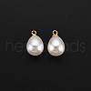 ABS Plastic Imitation Pearl Charms KK-N242-025-3