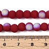 Frosted Opaque Glass Beads Strands GLAA-T032-P6mm-MBB23-4
