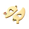 304 Stainless Steel Enamel Split Pendants STAS-H235-04A-G-3