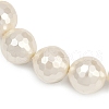 Faceted Round Shell Pearl Beads Strands BSHE-XCP0001-48A-4