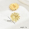Elegant Stainless Steel Sunflower Stud Earrings HV3770-5