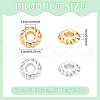 BENECREAT 120Pcs 2 Colors Alloy Spacer Beads. Textured FIND-BC0005-38-2