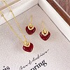 Special-Interest Style Alloy Enamel Stud Earrings & Pendant Necklaces Sets FS-WGC026C-01-1