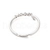 304 Stainless Steel Word Adjustable Ring RJEW-L107-028P-3