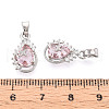 Brass Micro Pave Cubic Zirconia Pendants KK-N264-05P-3