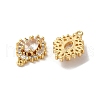 Brass Micro Pave Cubic Zirconia Pendants KK-B079-08G-2